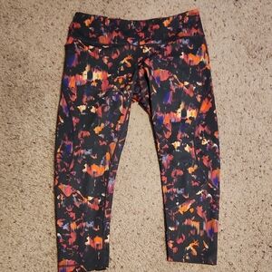 Zella Gray Multi-Colored Crop Workout Pants Sz Medium